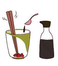 梅醤番茶イメージイラスト